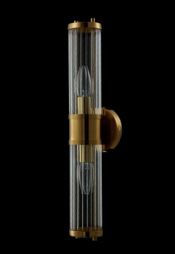 Бра SANCHO AP2 BRASS Crystal Lux прозрачный на 2 лампы, основание бронзовое в стиле современный  фото 3